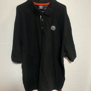 Harley-Davidson Black Polo with Skull Patch